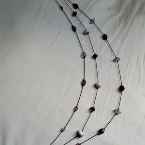 Purple beaded Necklace 16inches
